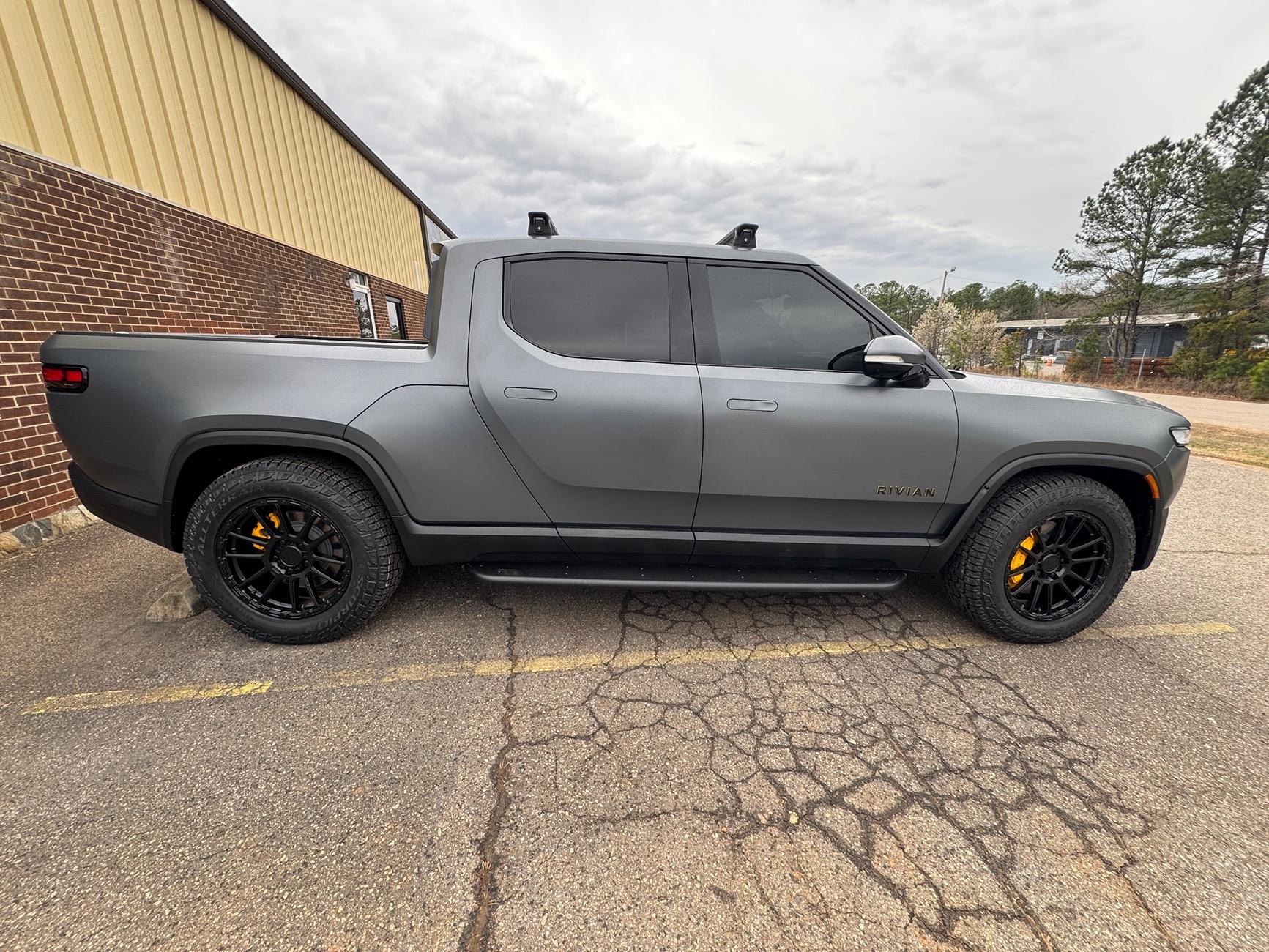 Rivian R1T R1S $99 Shipping - Custom Forged Wheels Satin Black Stealth R1T