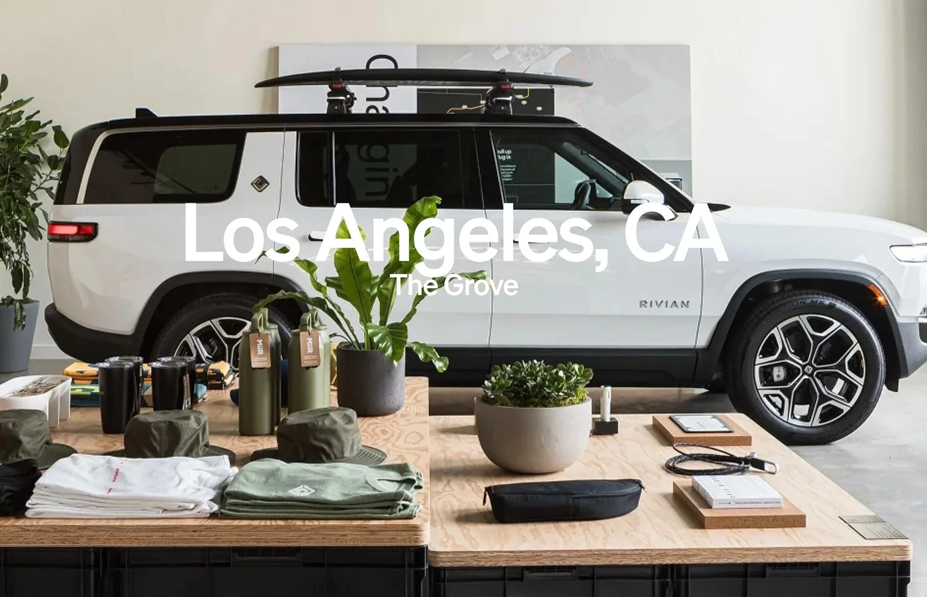 Rivian R1T R1S New Rivian Space opening at The Grove in LA on July 25 rivian space the grove los angeles
