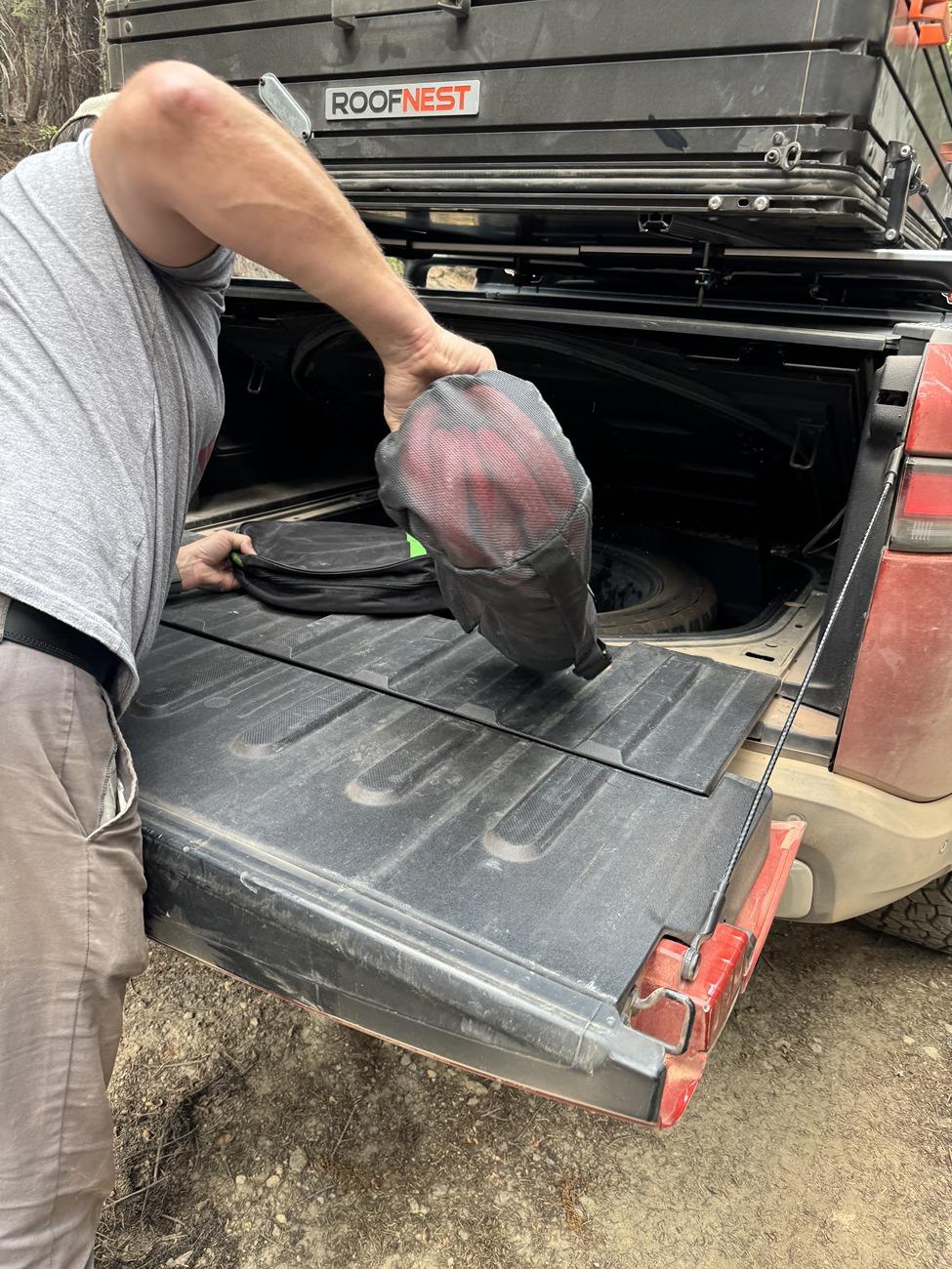 Rivian R1T R1S Recovery Gear + Bed Glider to the rescue! got the gear