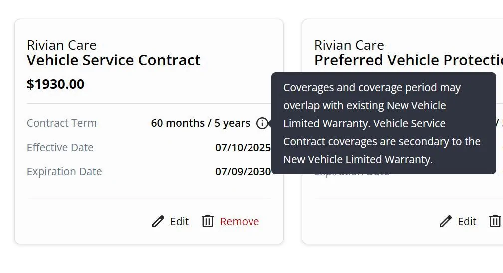 Rivian R1T R1S Rivian Care warranty pricing? Details inside 5servetext