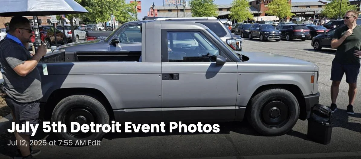 Rivian R1T R1S SLATE EV Truck / SUV Info & News detroit event slate truck pickup gray