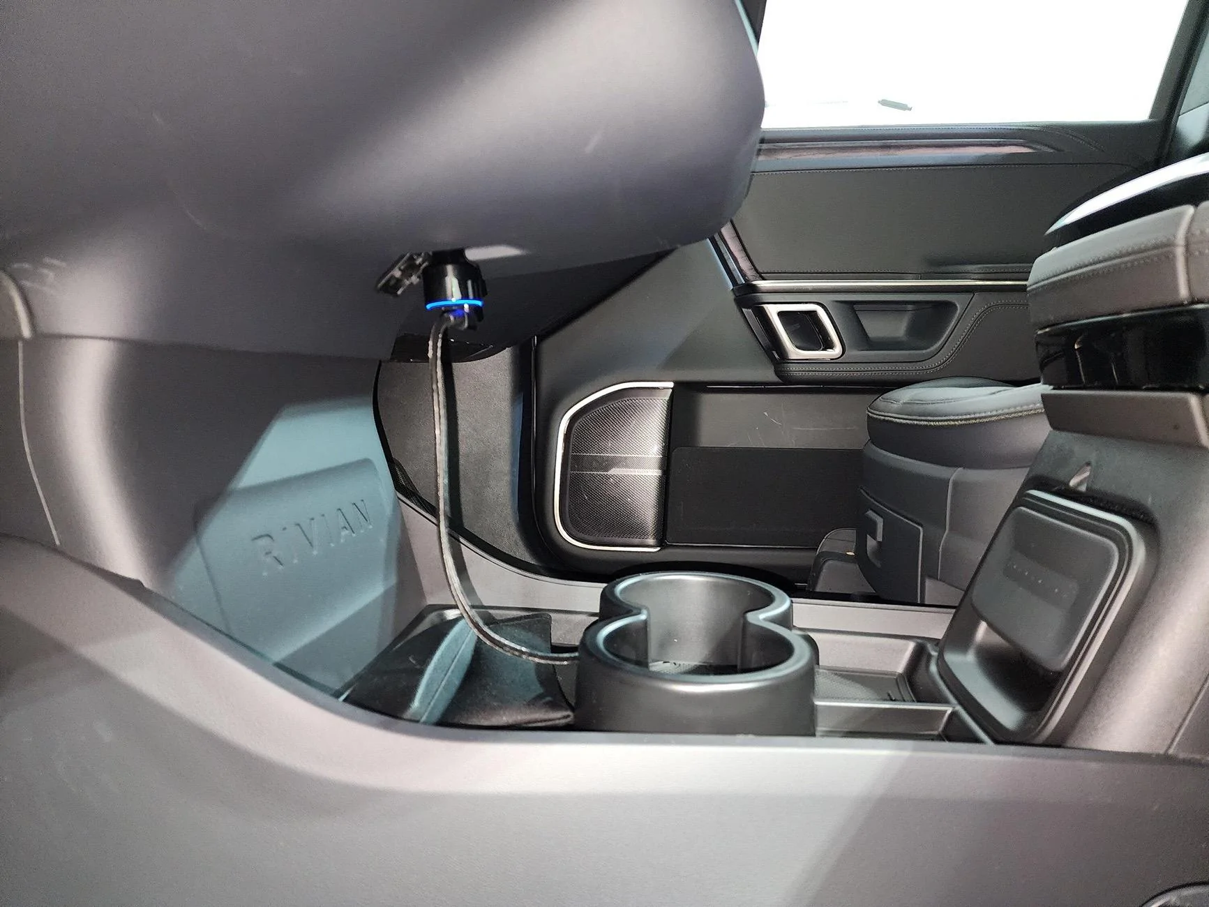 Rivian R1T R1S Under Screen Tray / Glovebox substitute - Perfect for sunglasses, by TWRAPS IMG_9393
