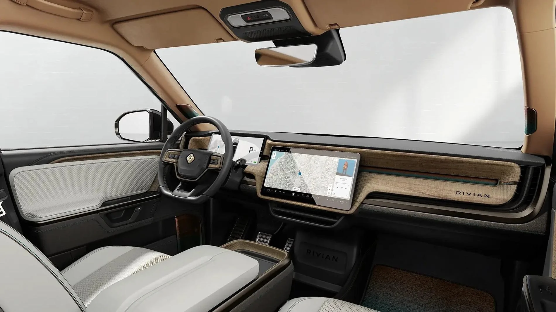 Rivian R1T R1S Pebble Beach Edition 2026 Rivian R1S Quad to be auctioned at Pebble Beach Car Week Gv2glISWEAAZ5Oq