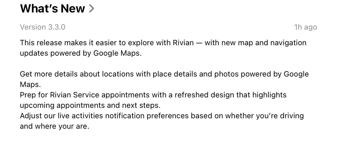 Rivian R1T R1S 2025.22 Update - Release Notes IMG_0902