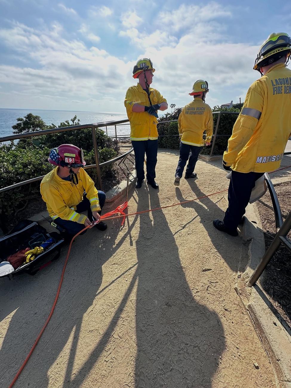Rivian R1T R1S New function: rope anchor in actual cliff rescue (Laguna Beach Lifeguard R1S) lagunabeachlifeguards_519563128_18285584440264177_250800489965709978_n