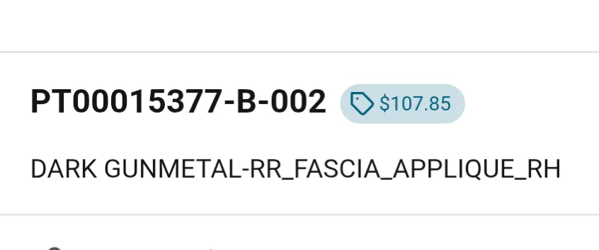Rivian R1T R1S R1T Darkout Package Part Numbers? 1000004933