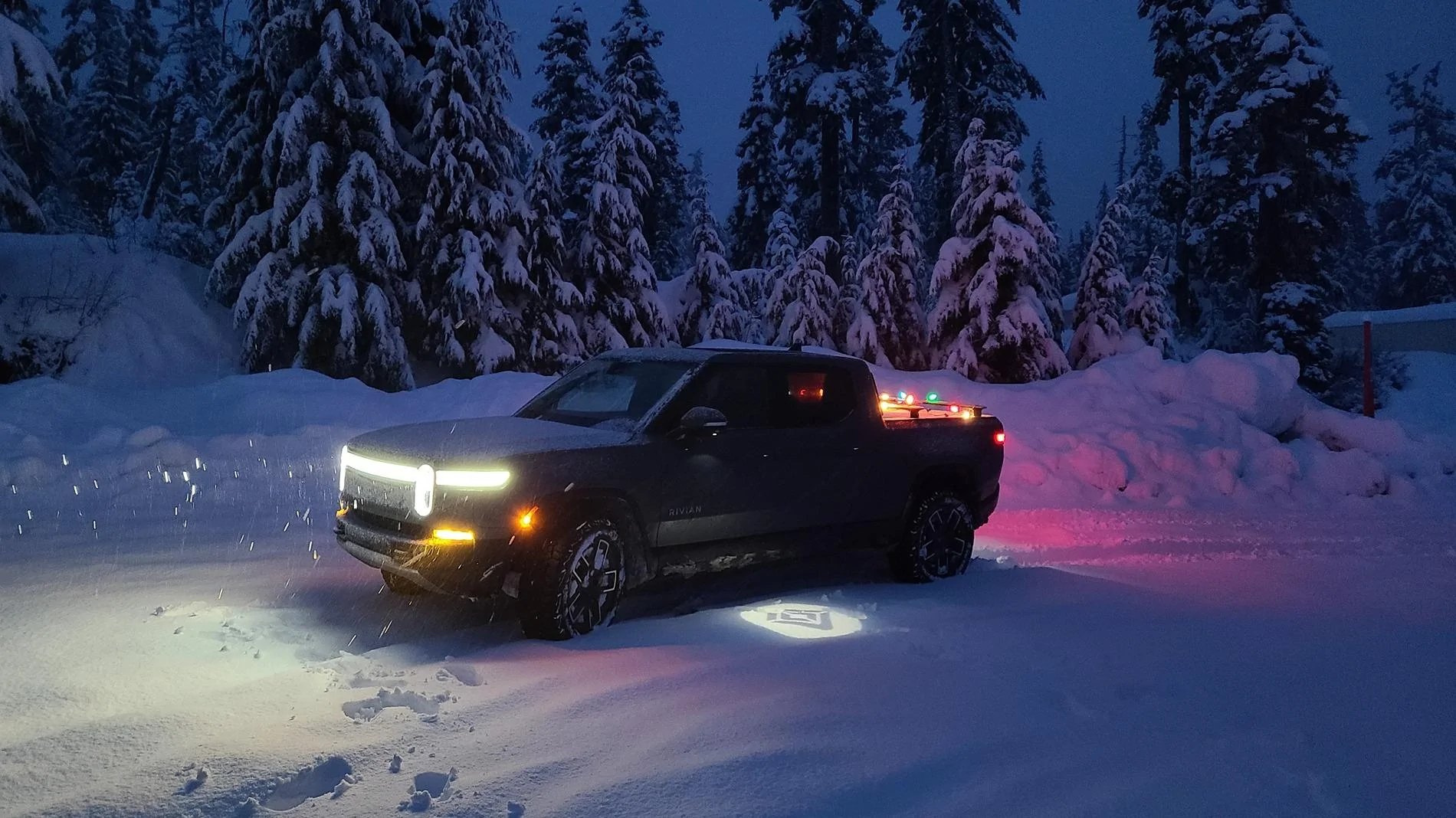 Rivian R1T R1S Nokian Outpost nAT installed. Will update with efficiency numbers and thoughts. 20241228_074102