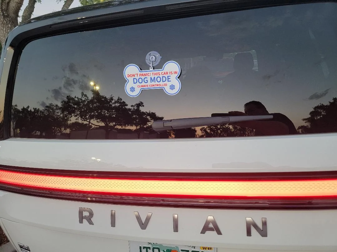 Rivian R1T R1S Pet Comfort Mode sign - print your own (file attached) dog