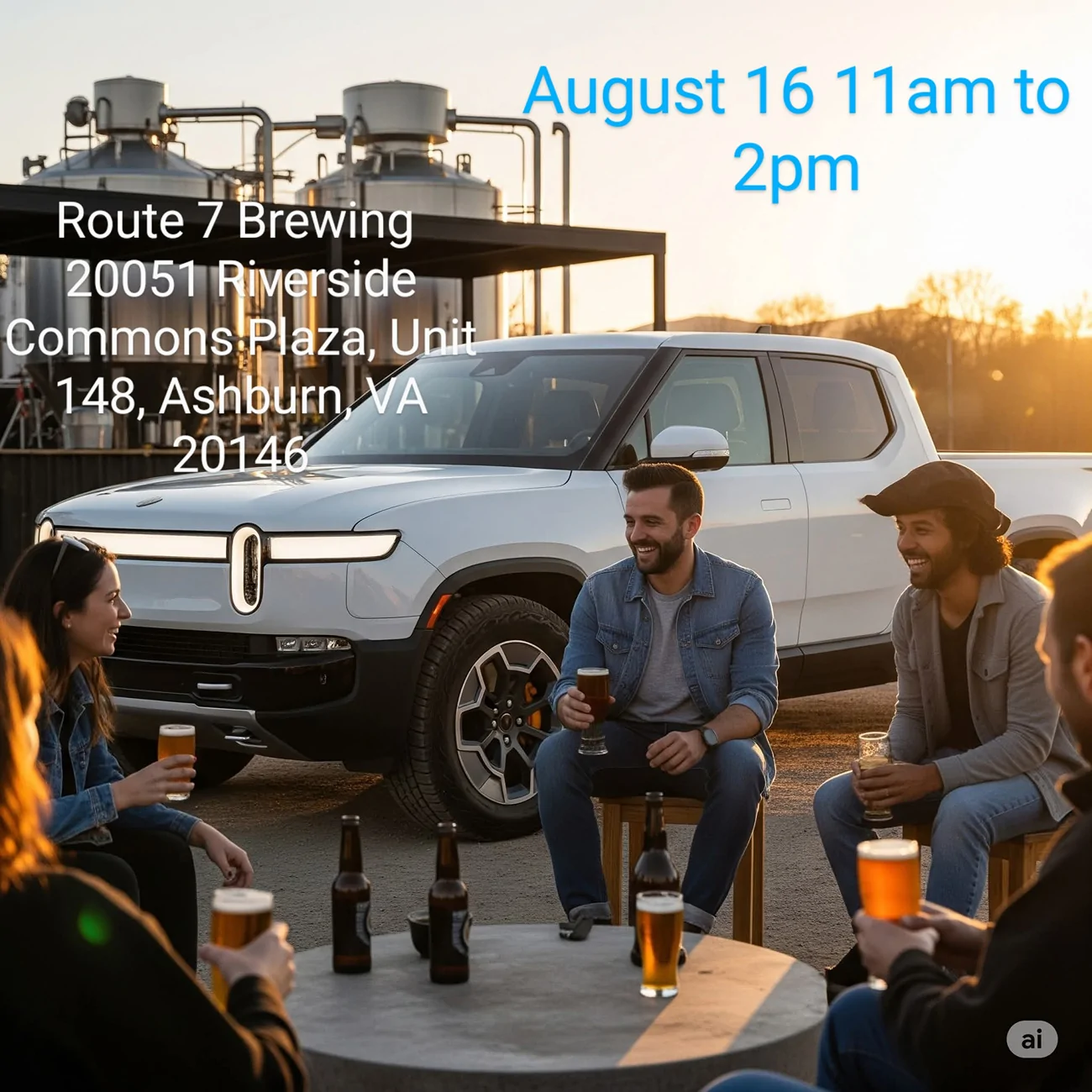 Rivian R1T R1S BEVs and Brews Route 7 Brewing Saturday August 16th 1000143086