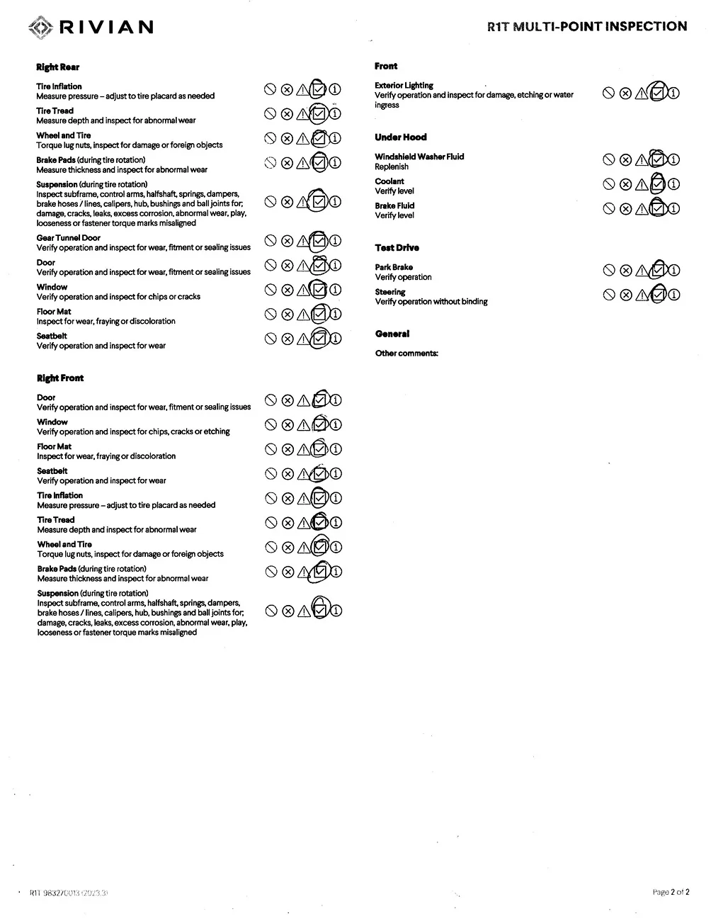 Rivian R1T R1S Maintenance Cost Rivian 7500 Checklist_002
