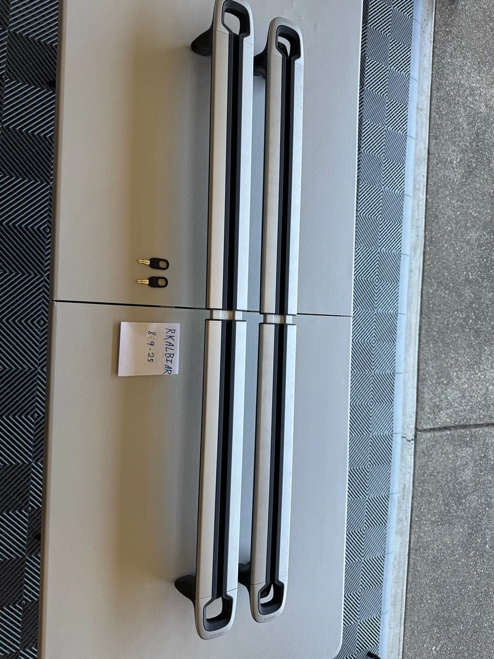 Rivian R1T R1S Rivian OEM Cross Bars. Crossbars. New IMG_5950