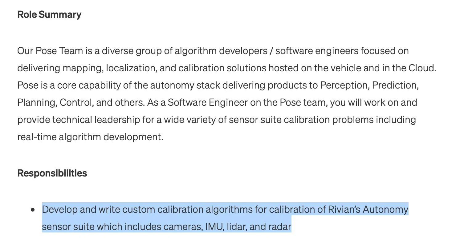 Rivian R1T R1S LiDAR officially referenced in ADAS development GyJ0kPqWsAAUzDg