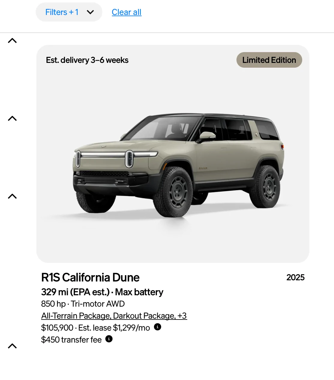 Rivian R1T R1S Buying R1S California Dune reservation IMG_4183