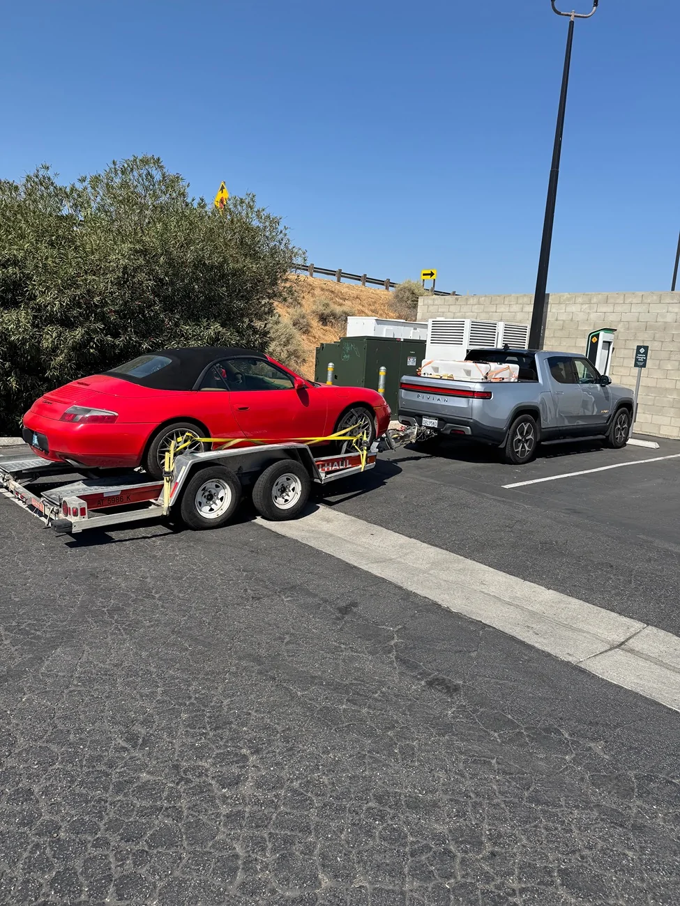 Rivian R1T R1S REALLY hot HV battery on road trip IMG_8913