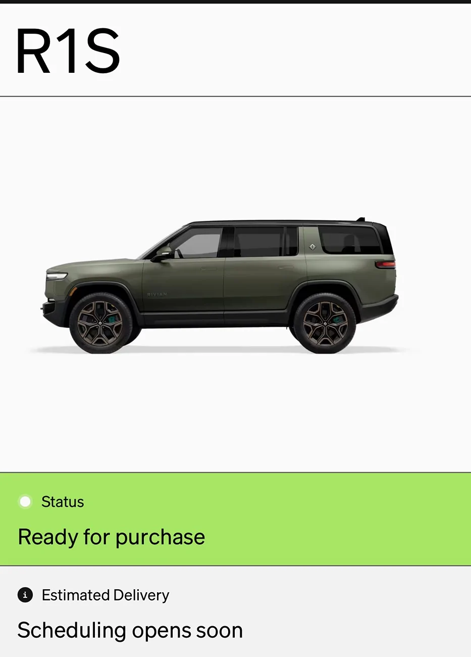 Rivian R1T R1S 2026 R1 Quad Max Delivery Tracker IMG_1251