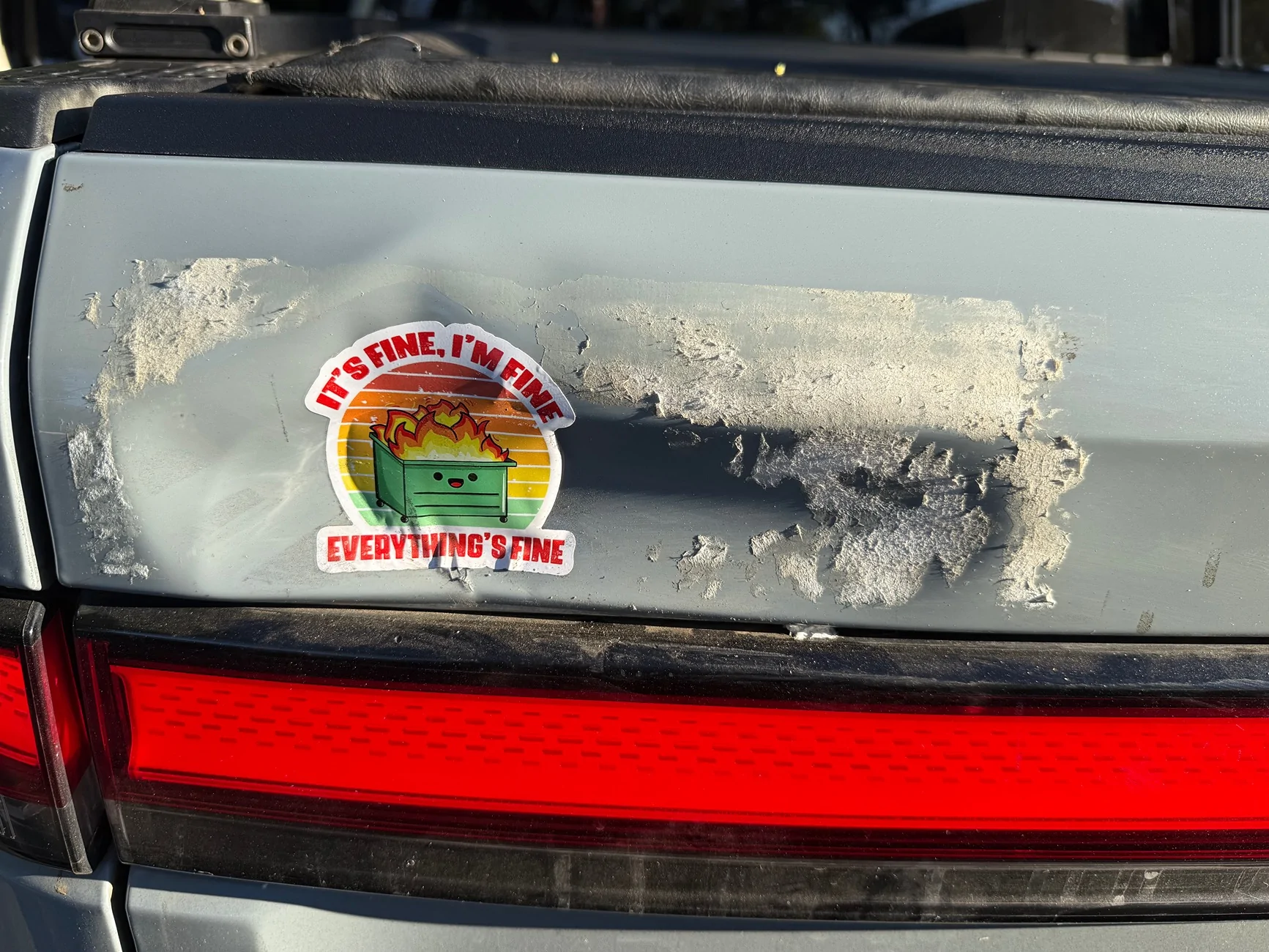 Rivian R1T R1S Applied XPEL protection film to R1T tailgate top trim IMG_0958