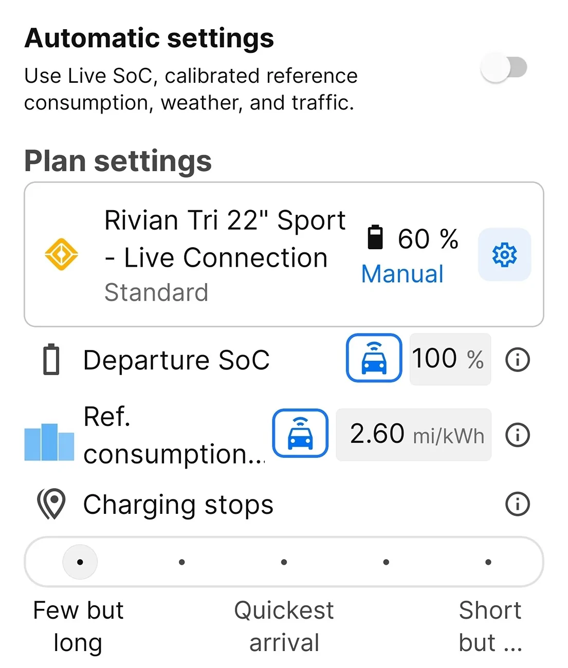 Rivian R1T R1S ABRP routing sharing to Rivian 1000001360