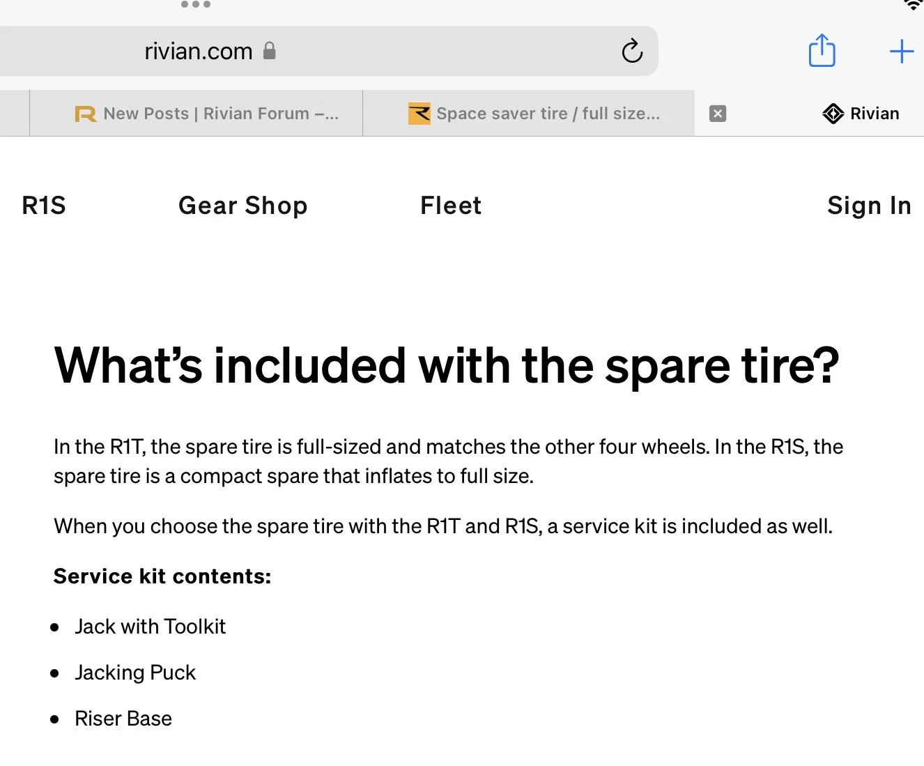 Rivian R1T R1S Full size spare wheel / tire option for R1S 7E28D8FF-9365-4F96-A09F-89F6A7705211