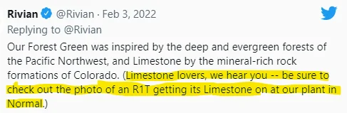 Rivian R1T R1S Limestone in the spray booth... 1643985525649