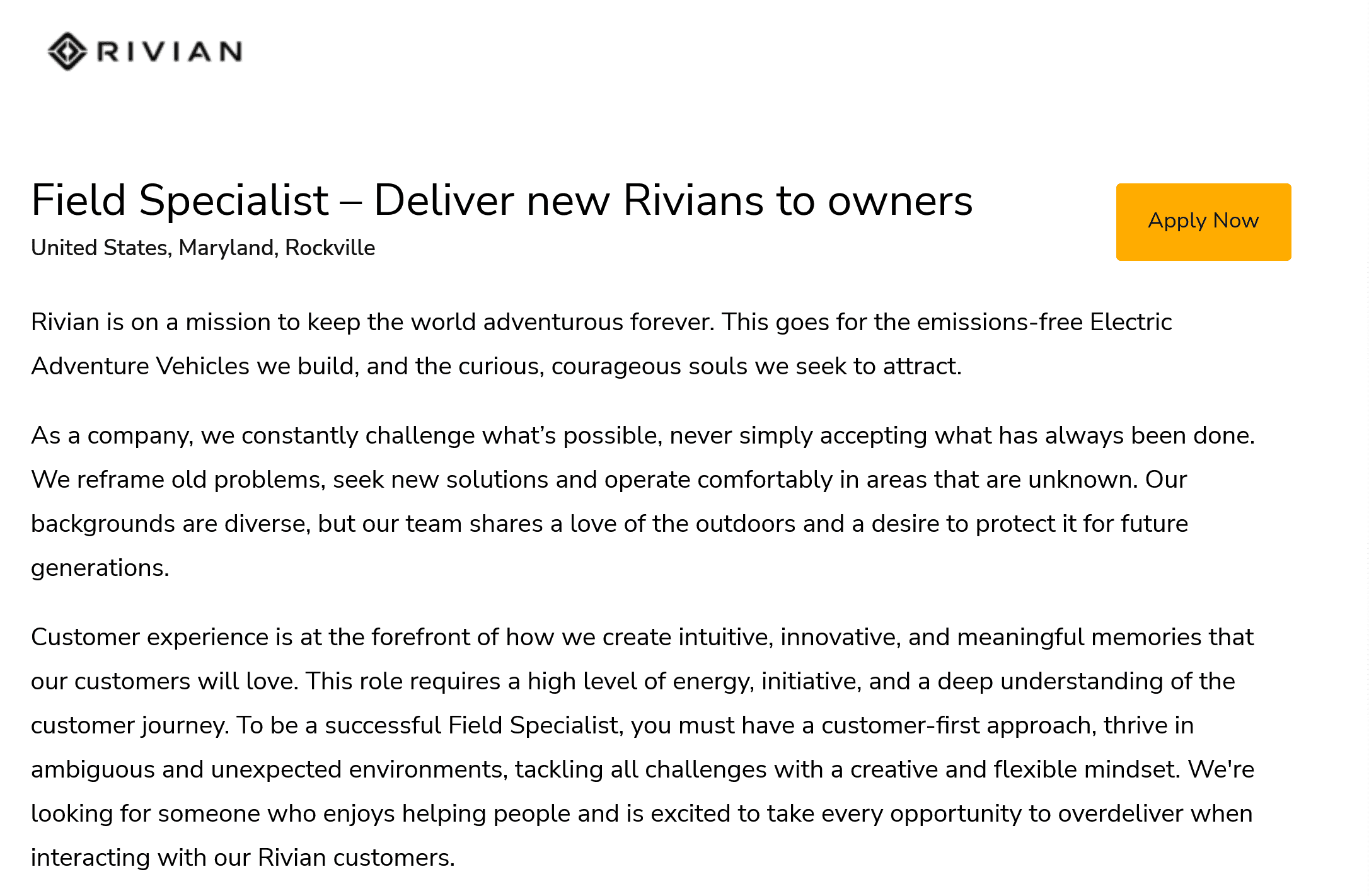 Rivian R1T R1S Rivian Rockville, MD Location is Now Open! 1644781585486