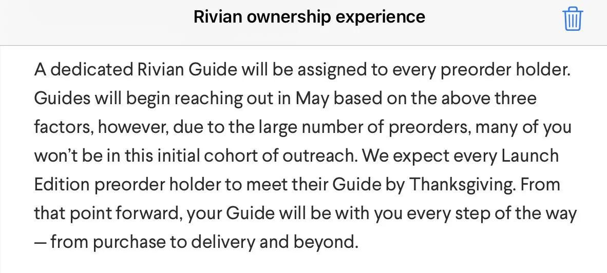 Rivian R1T R1S January/Feb delivery windows 5321461B-B0DD-458A-85A5-11E5DC74BC30
