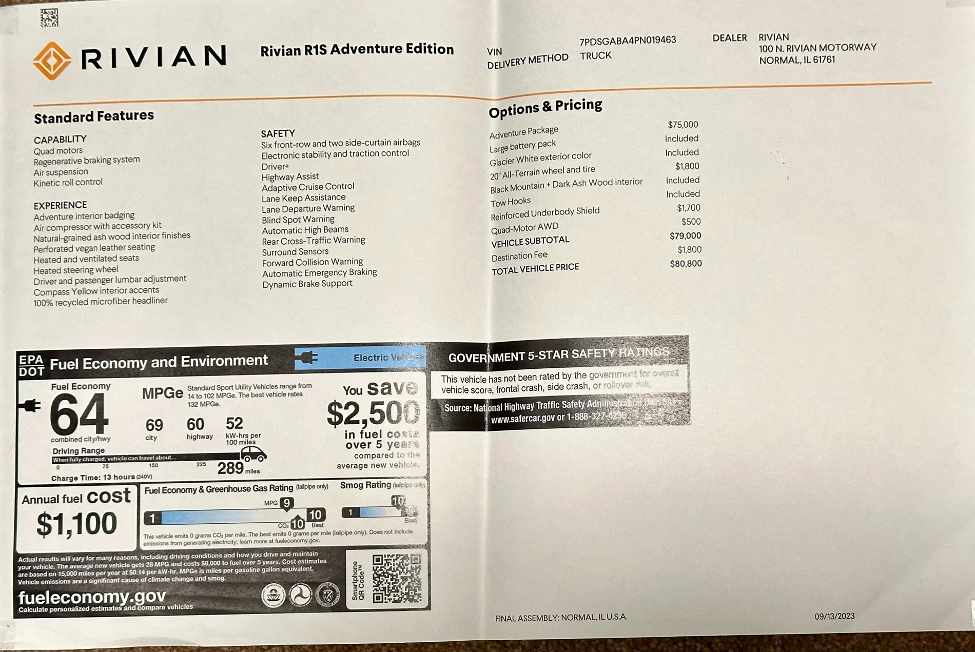 Rivian R1T R1S For Sale: 2023 Rivian R1S Quad Motor AWD – Adventure-Ready & Impeccably Maintained $59,500 or OBO IMG_7558