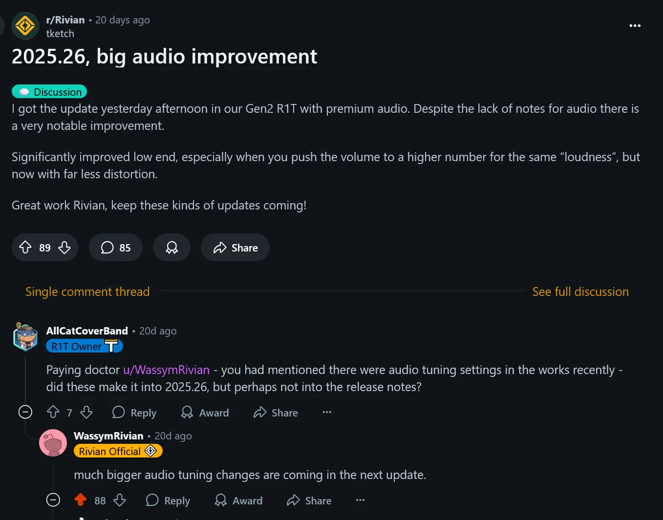 Rivian R1T R1S Expect Improvements: Rivian Gen 2 Premium Audio 1757439784891-11