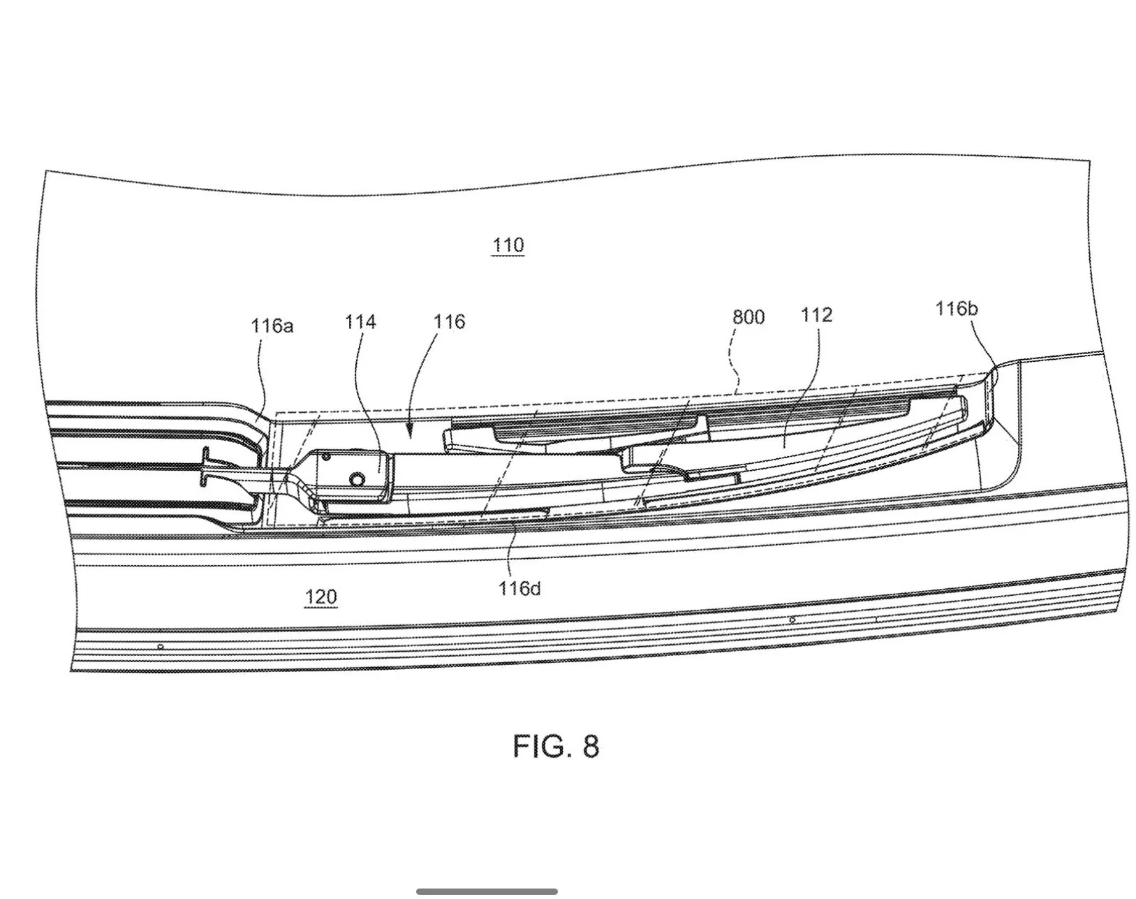 Rivian R1T R1S R2 rear wiper is stored / hidden in back window trim (patent images) Confirmed: R2 rear wiper is stored : hidden in back window trim 1