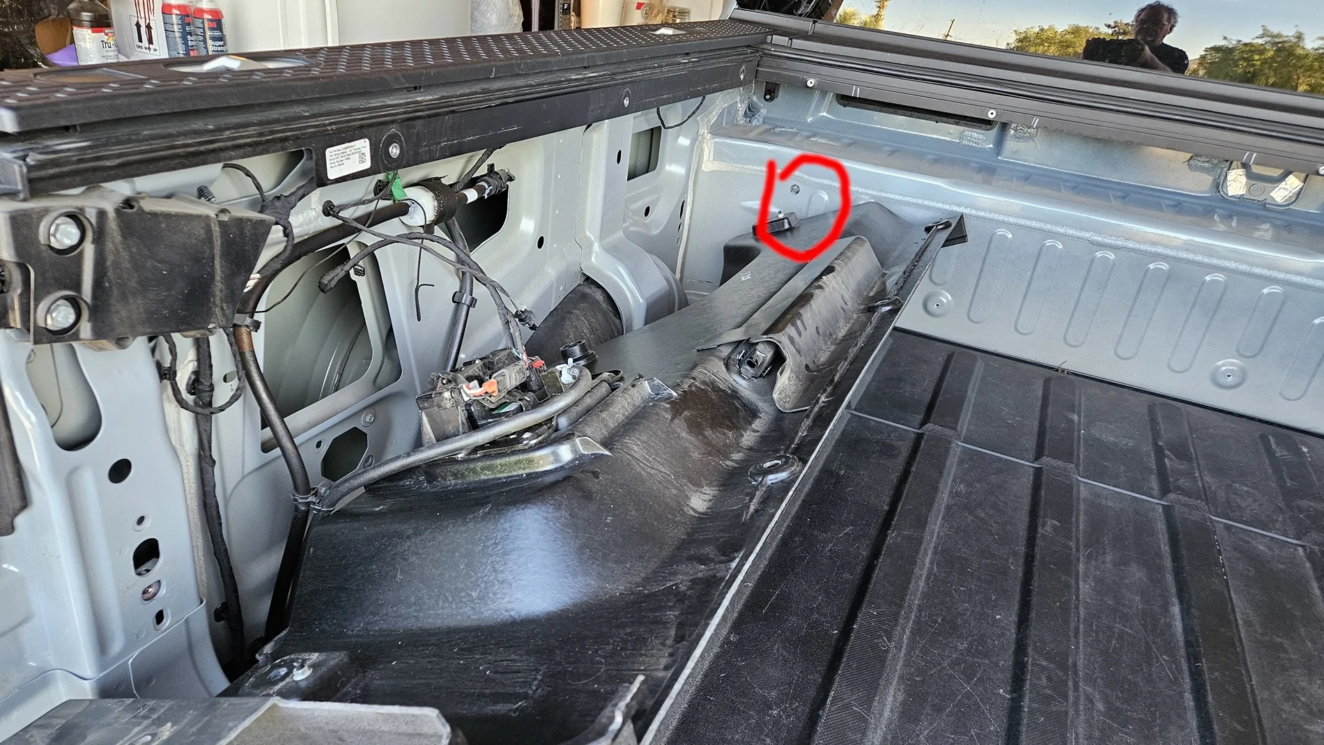 Rivian R1T R1S Added 12v outlet to R1T bed. 20250912_173122-1