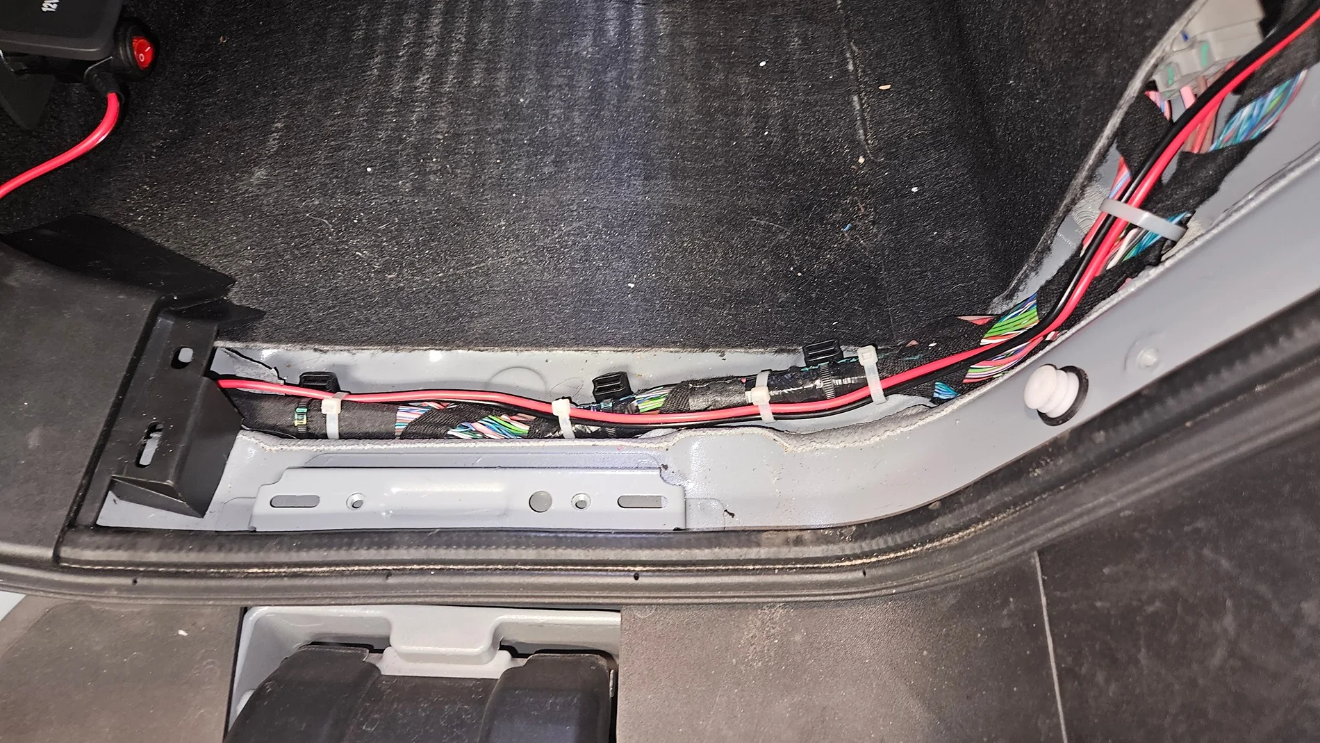Rivian R1T R1S Added 12v outlet to R1T bed. 20250912_195655