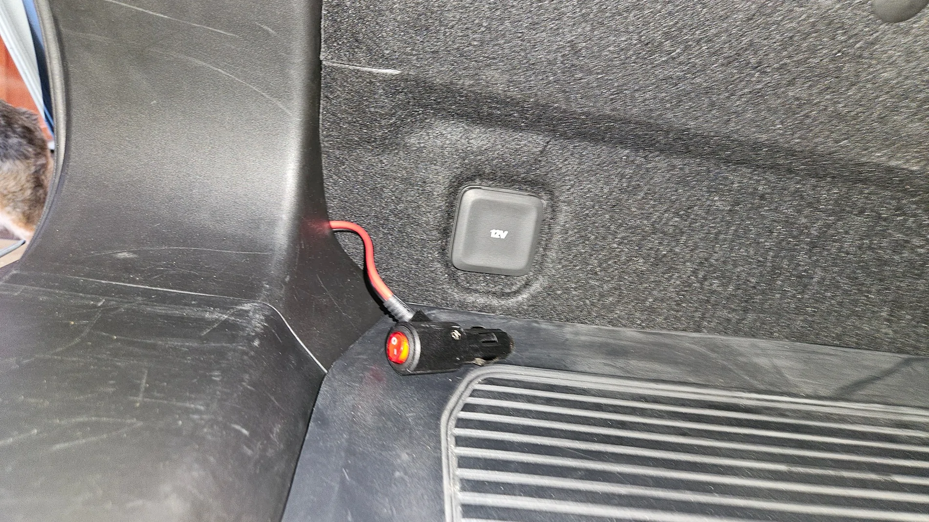 Rivian R1T R1S Added 12v outlet to R1T bed. 20250913_124916