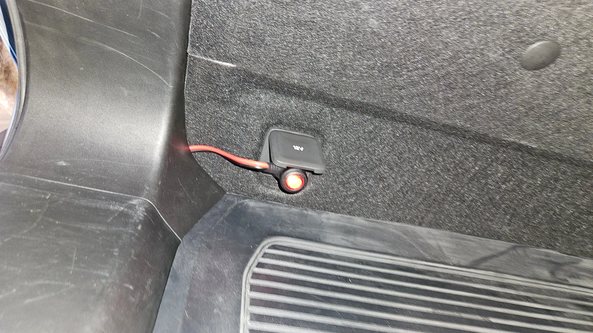Rivian R1T R1S Added 12v outlet to R1T bed. 20250913_124930