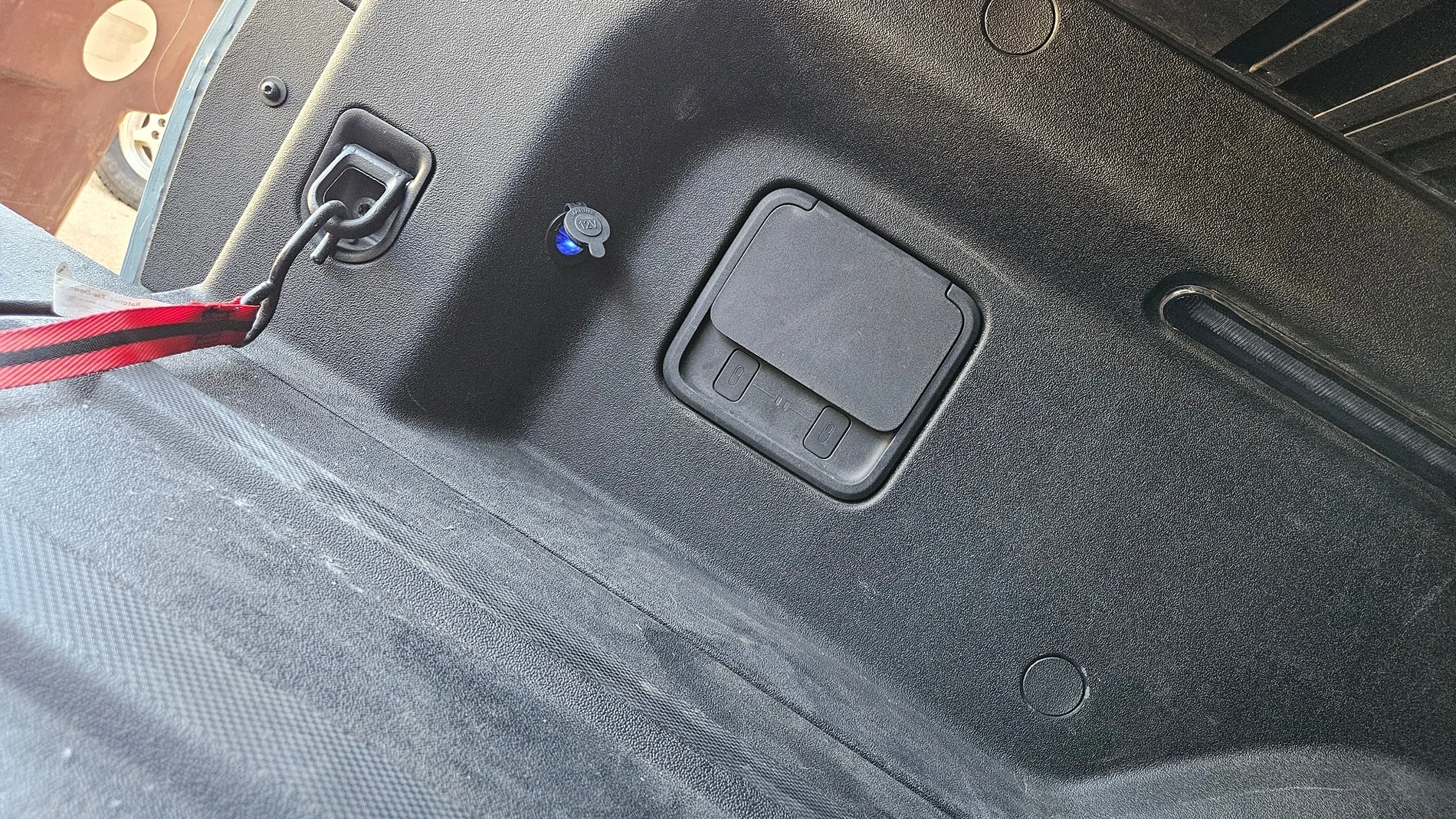 Rivian R1T R1S Added 12v outlet to R1T bed. 20250913_124943