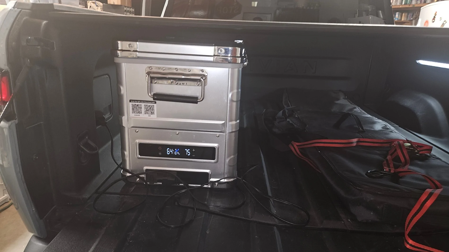 Rivian R1T R1S Added 12v outlet to R1T bed. 20250912_215437