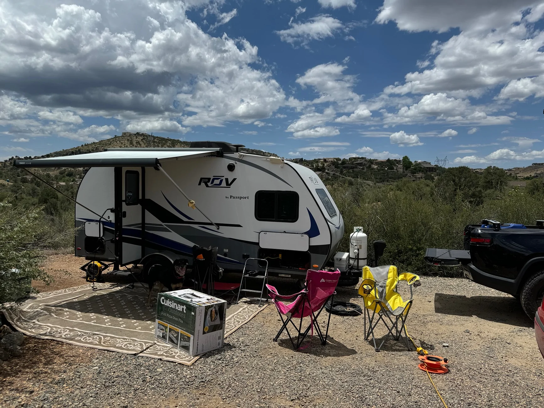 Rivian R1T R1S Towing a 19' R-POD with a 2022 Quad R1T, a sobering expereince 1758551310418-yl