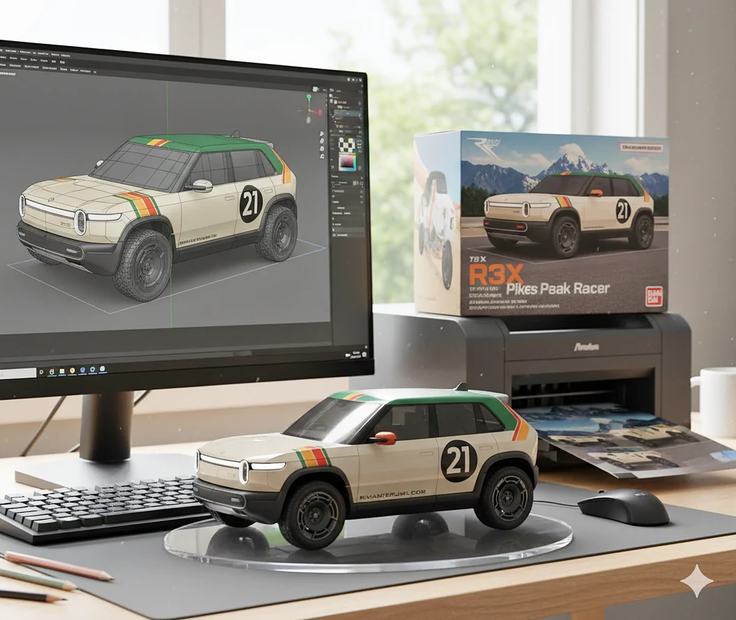 Rivian R1T R1S Fun AI Images of Your Rivian - Try This and Post Yours rivian r3x pikes peak racer car