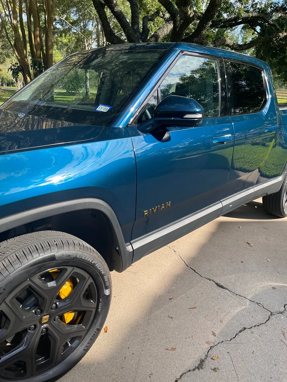 Rivian R1T R1S One of a kind: R1T painted in Porche Amazon Green Metallic color IMG_5728