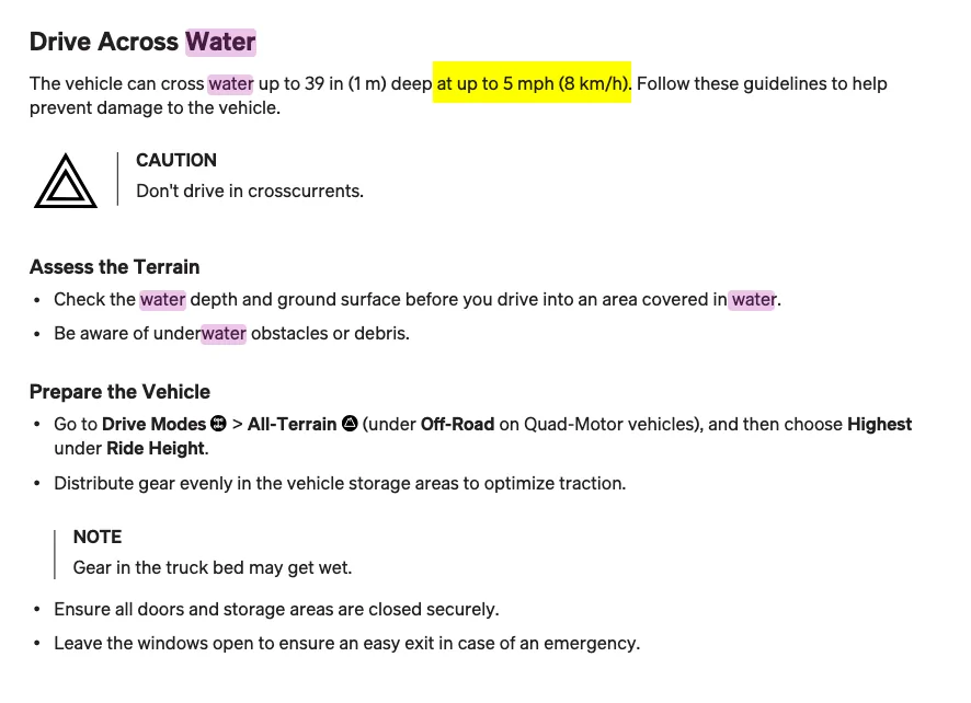 Rivian R1T R1S R2 water fording crossing test (video) Screenshot 2025-10-01 at 1.15.57 PM