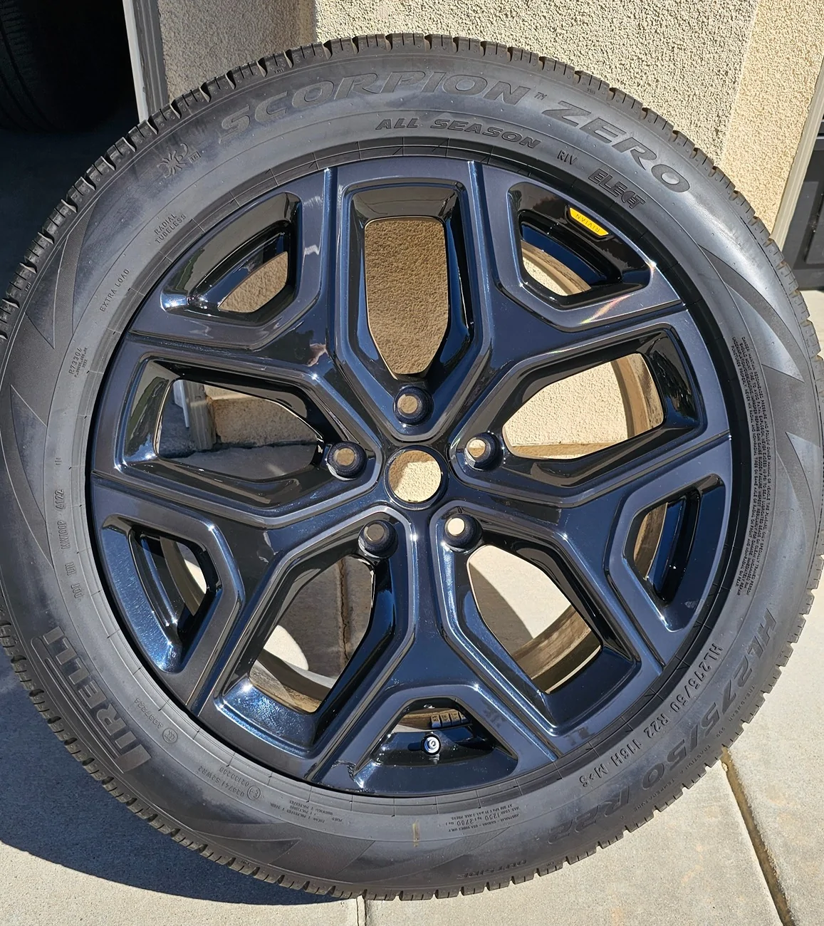 Rivian R1T R1S IE/OC ~ 22" Sport Dark Wheels & Tires & Spare kit 20251018_111152