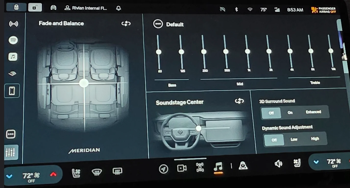 Rivian R1T R1S Meridian vs. Premium Audio: an objective comparison 1760885882055-i6