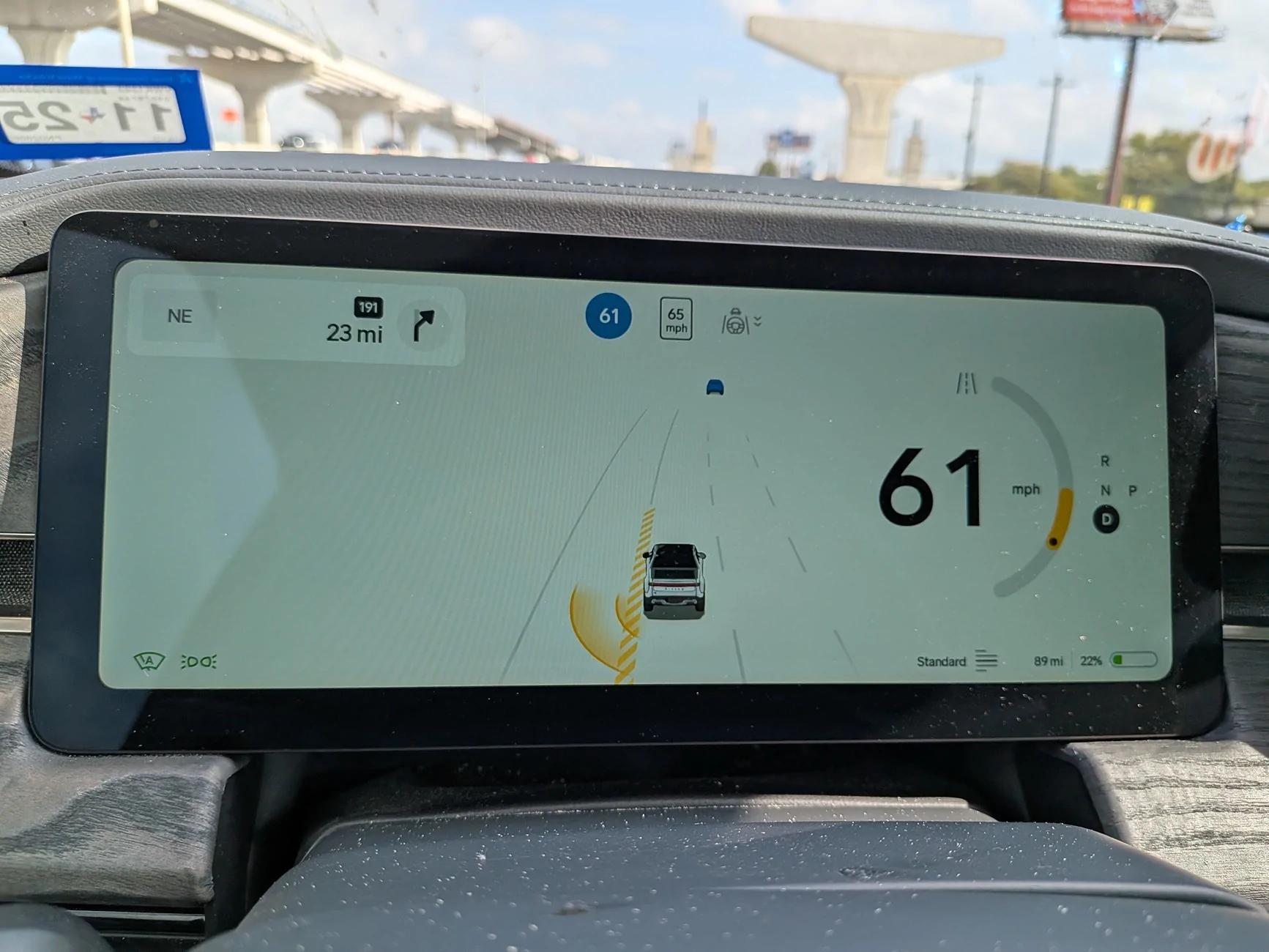 Rivian R1T R1S Left Panel Missing from Driver Display PXL_20251020_160011343