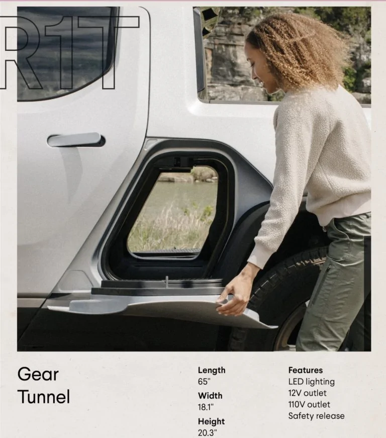 Rivian R1T R1S Gen 1 vs Gen 2 R1T Gear Tunnel Differences IMG_0484