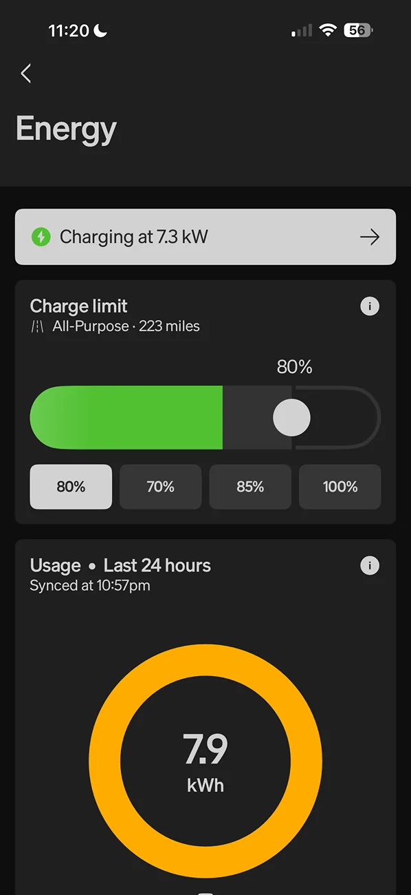 Rivian R1T R1S Slow Charging/Warm Plug on Rivian Home Charger IMG_3841
