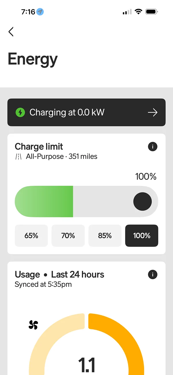 Rivian R1T R1S App shows 'Charging at 0.0 kW' when it's charging IMG_9297