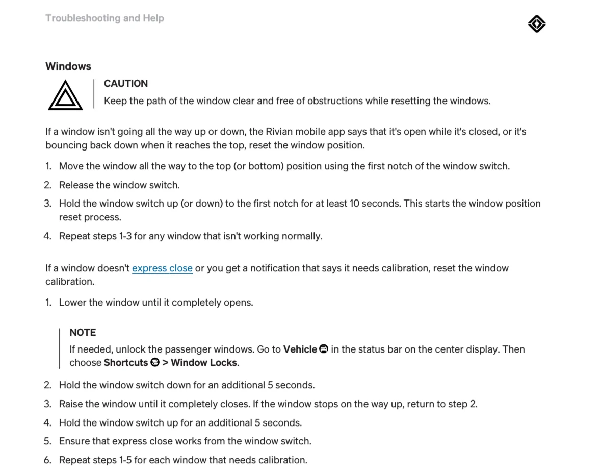 Rivian R1T R1S App says a Window open Screenshot_20251029-170926