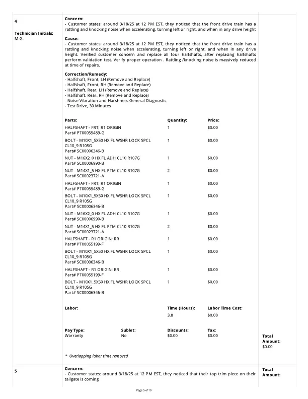 Rivian R1T R1S Half-Shaft issue thread Halfshafts