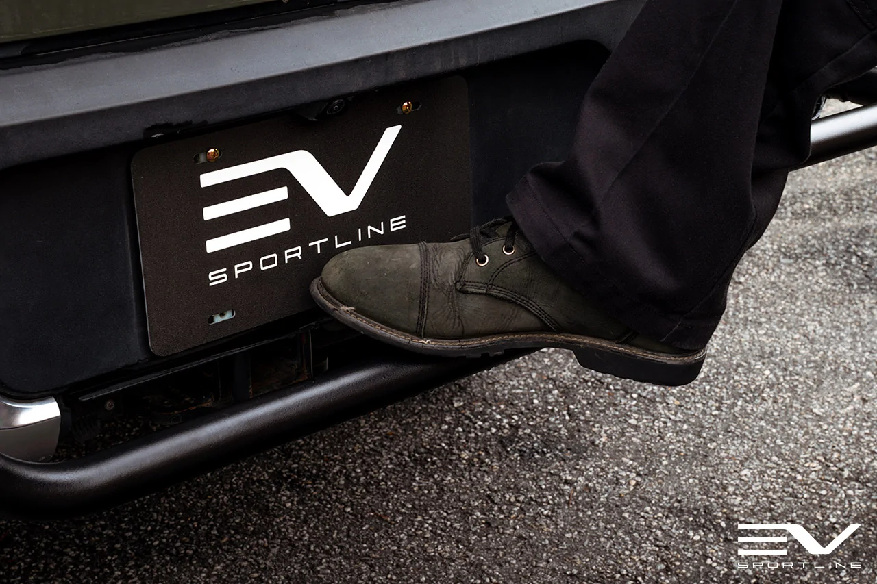Rivian R1T R1S 🎉 NEW 🎉  RMaxx Heavy Duty Brush / Bull Bars for Rivian R1T / R1S Front Grille and Rear Bumper - EV Sportline rivian-r1s-r1t-aftermarket-rear-bumper-guard-5