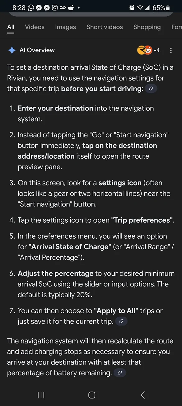 Rivian R1T R1S Navigation and range... suddenly at zero Screenshot_20251103_202821_Chrom