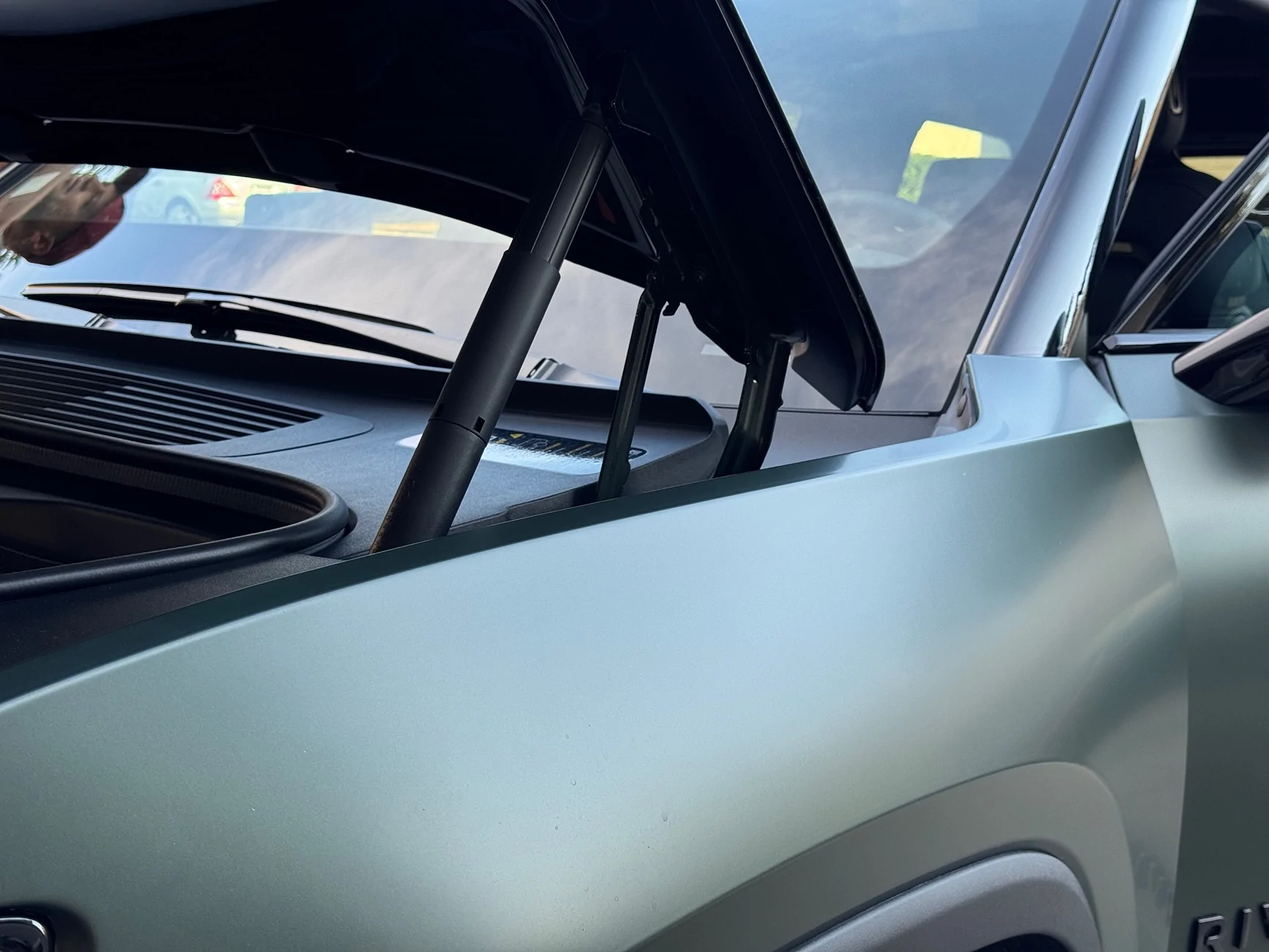 Rivian R1T R1S Forest Green R1S wrapped with TWRAPS Stealth PPF IMG_4736