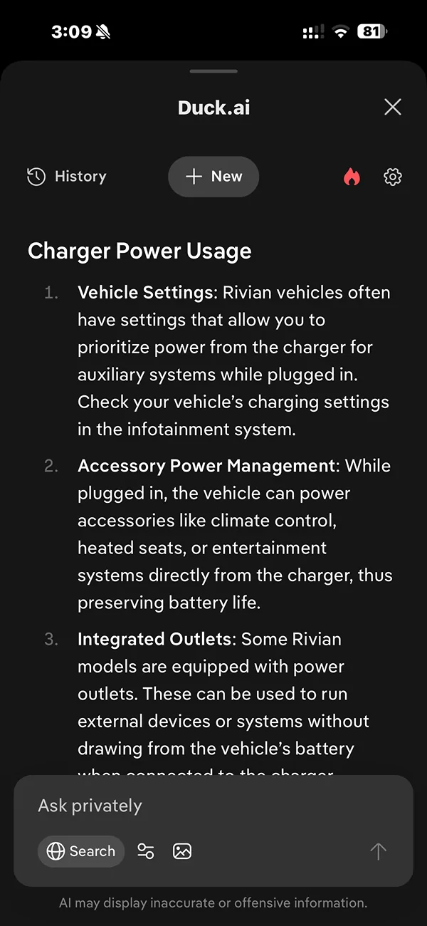 Rivian R1T R1S Power From Charger IMG_3371